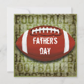 Football Vaderdag Party  Groene Grunge Kaart (Voorkant)