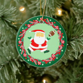 Football Vakantie Gift Keramisch Ornament