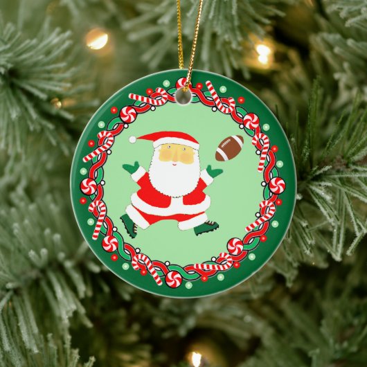 Football Vakantie Gift Keramisch Ornament (Boom)