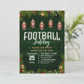 Football Vakantie Party Dinner Invitation Kaart (Staand voorkant)
