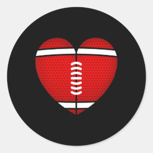Football Valentijnsdag voor jongens meisjes Kinder Ronde Sticker