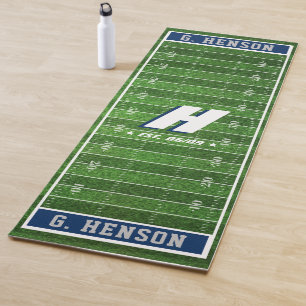 Football Van  Aangepast kleurenmonogram zilver  ma Yogamat