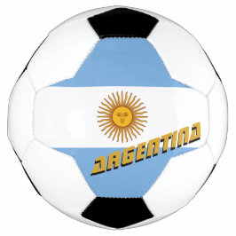 Football van Argentinië en Argentijnse vlag/sport Voetbal