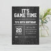 Football van Black Chalkboard - Birthday Kaart (Staand voorkant)