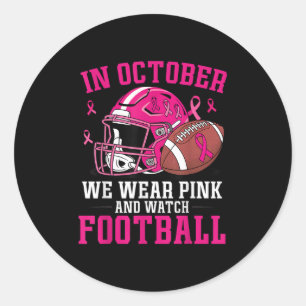 Football van borstkanker in oktober we ronde sticker
