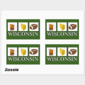 Football van de bijenkaas Wisconsin Sticker (Vel)
