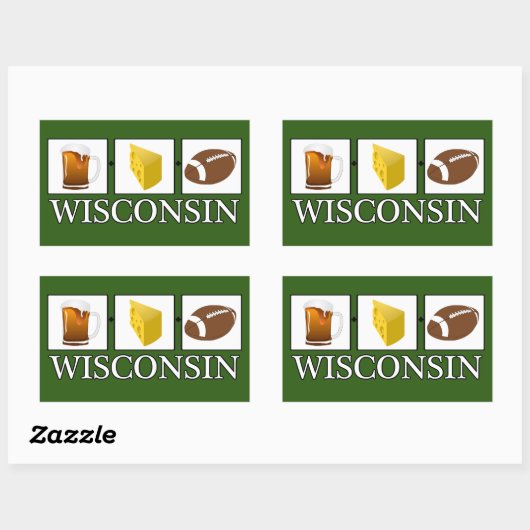 Football van de bijenkaas Wisconsin Sticker (Vel)