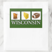 Football van de bijenkaas Wisconsin Sticker (Tas)