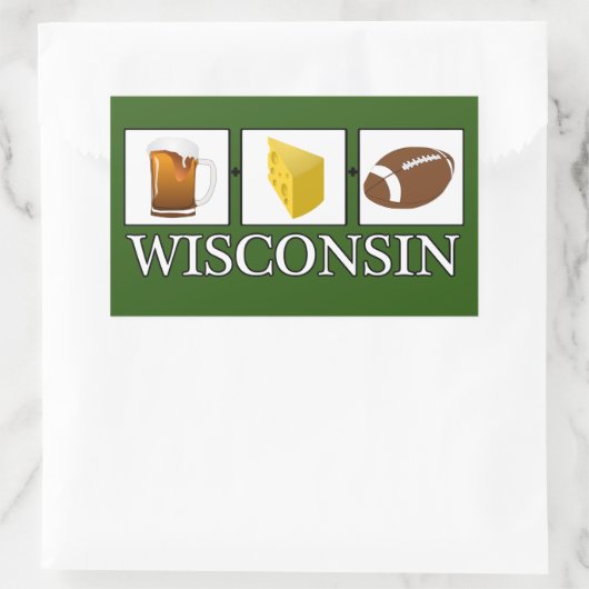 Football van de bijenkaas Wisconsin Sticker (Tas)