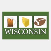 Football van de bijenkaas Wisconsin Sticker (Voorkant)