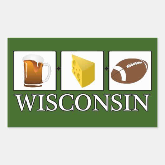 Football van de bijenkaas Wisconsin Sticker (Voorkant)