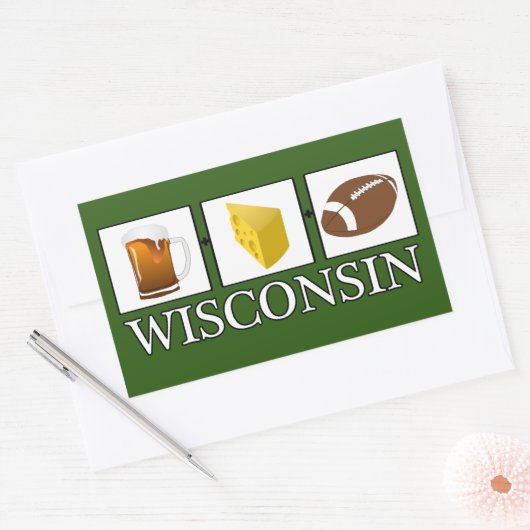Football van de bijenkaas Wisconsin Sticker (Envelop)