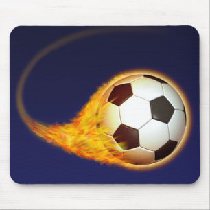 Football van de Blazing Soccer Muismat