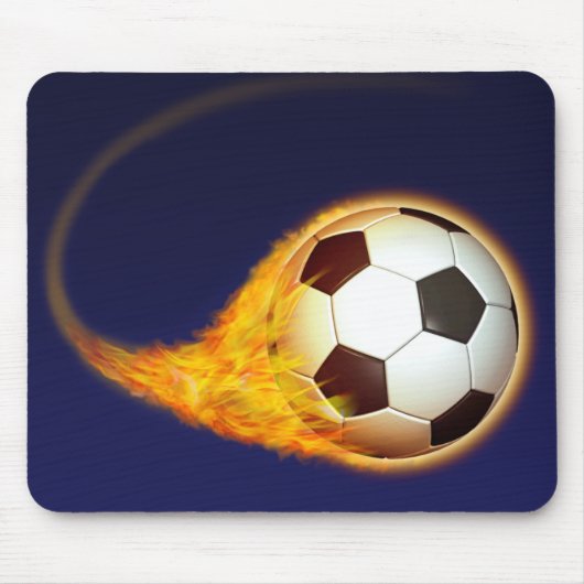 Football van de Blazing Soccer Muismat (Voorkant)