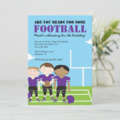 Football van de jongen - Verkennende feestdagen Kaart (Staand voorkant)