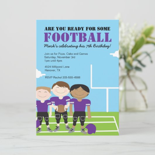 Football van de jongen - Verkennende feestdagen Kaart (Staand voorkant)