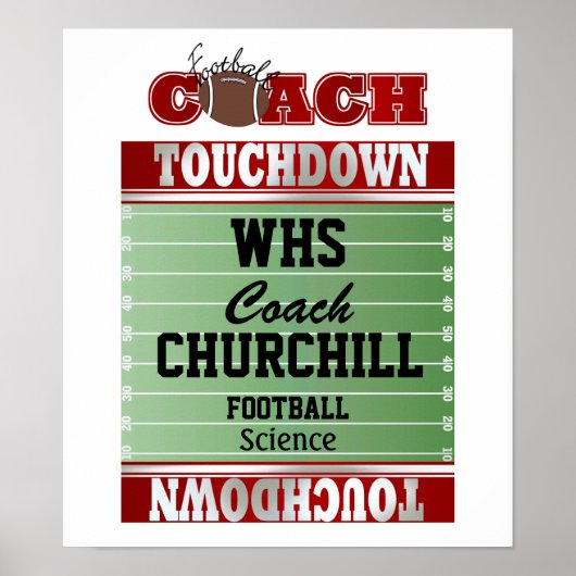 Football van de leerling Coach-bord - Poster van d (Voorkant)