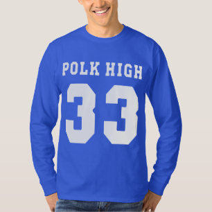 Football van de middelbare school t-shirt