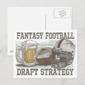 Football van Fantasy Briefkaart (Voorkant / Achterkant)