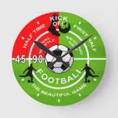 Football van Football aanpassen Ronde Klok (Voorkant)