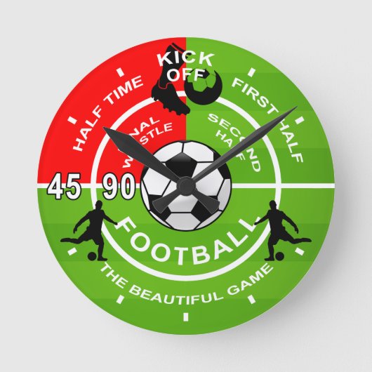 Football van Football aanpassen Ronde Klok (Voorkant)