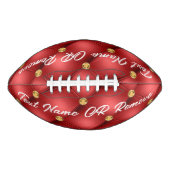 Football van Jouw tekst met goudhoudend ruitvormig (Voorkant)