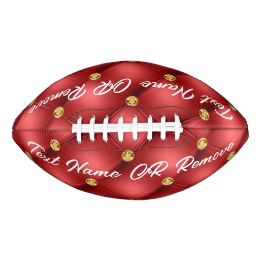 Football van Jouw tekst met goudhoudend ruitvormig (Voorkant)