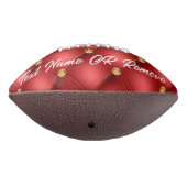 Football van Jouw tekst met goudhoudend ruitvormig (Gedraaid 270)