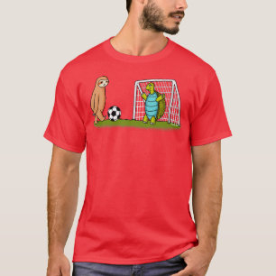 Football van kalveren en schildpadden t-shirt
