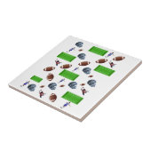 Football van keramische Tegel Tegeltje (Zijkant)