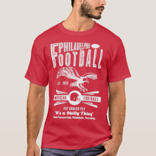 Football van Philadelphia Est 1933 vliegend Eagles T-shirt