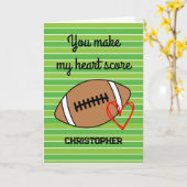 FOOTBALL VAN SCHATTIGE VALENTIJNS KAART (Gele Bloem)