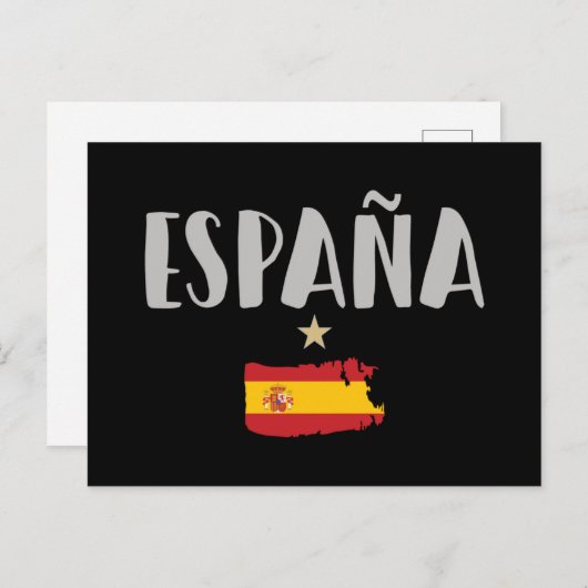 Football van Spanje Ventilator Shirt Briefkaart (Voorkant / Achterkant)