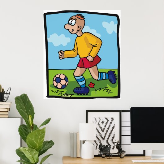 Football van studenten Poster sport (Thuiskantoor)