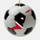 Football van Trinidad en Tobago Keramisch Ornament (Achterkant)