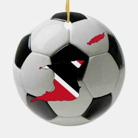 Football van Trinidad en Tobago Keramisch Ornament (Achterkant)