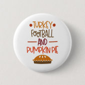 Football van Turkije en pompoentaart Ronde Button 5,7 Cm (Voorkant)