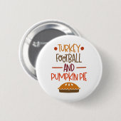 Football van Turkije en pompoentaart Ronde Button 5,7 Cm (Voorkant /achterkant)