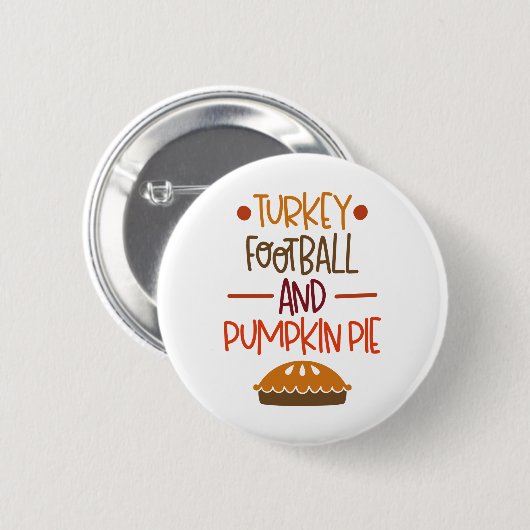 Football van Turkije en pompoentaart Ronde Button 5,7 Cm (Voorkant /achterkant)