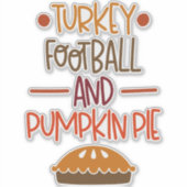 Football van Turkije en pompoentaart Sticker (Voorkant)