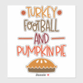 Football van Turkije en pompoentaart Sticker (Vel)