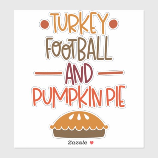 Football van Turkije en pompoentaart Sticker (Vel)