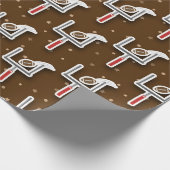 Football van velddoel cadeaupapier (Hoek)