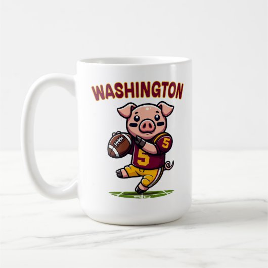 Football van Washington Hog Koffiemok (Links)