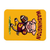 Football van Washington Hog Magneet (Horizontaal)