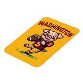Football van Washington Hog Magneet (Linkerzijde)