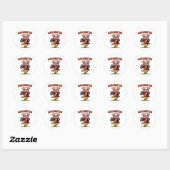 Football van Washington Hog Ronde Sticker (Vel)