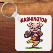 Football van Washington Hog Sleutelhanger (Voorkant)