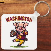 Football van Washington Hog Sleutelhanger (Achterkant)