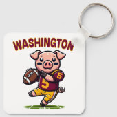 Football van Washington Hog Sleutelhanger (Achterkant)